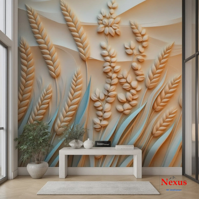 3D Wallpaper Golden Harvest